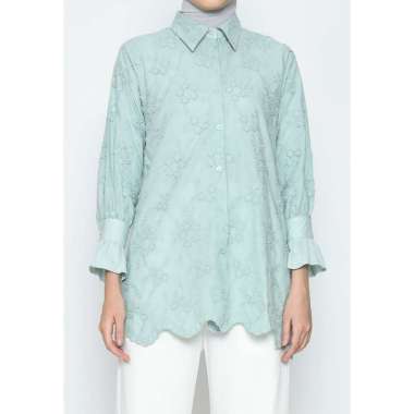 Urban Exchange Indira Green Tunik - Atasan Kemeja Tunik Hijau M Hijau