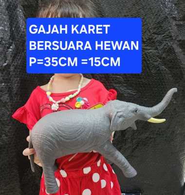 OEM MAINAN ANIMAL HEWAN GAJAH KARET BESAR ZEBRA GAJAH