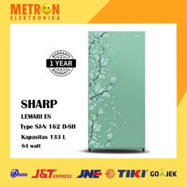 SHARP SJ N 162 D SH / SAKURA GREEN KULKAS 1 PINTU 133 LITER SJN162DSH