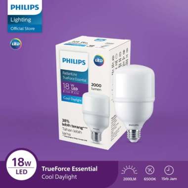 Lampu Philips Bohlam Radiantline TrueForce Essential 18W Putih.