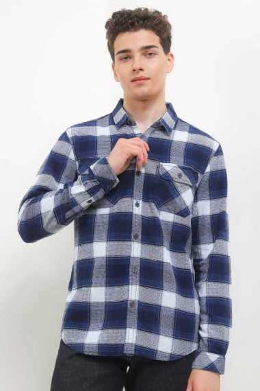 Cardinal Kemeja Lengan Panjang Slim Fit Pria C2904J02H Navy INT XL