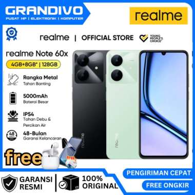 PROMO HP realme Note 60x 4/128GB GARANSI RESMI REALME - GRANDIVO 4/64gb Green