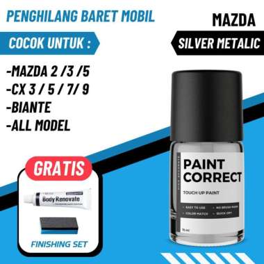 CAT OLES PENGHILANG BARET MOBIL MAZDA SILVER METALIK