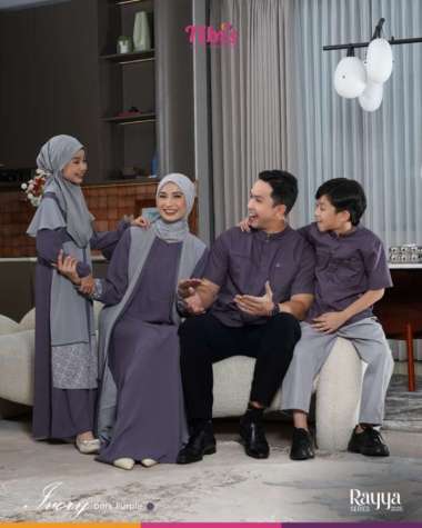 SARIMBIT NIBRAS TERBARU 2025 IVORY DARK PURPLE - GAMIS XS GAMIS XS