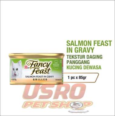 Fancy Feast Can 85gr Salmon Feast In Gravy - Makanan Kucing Basah