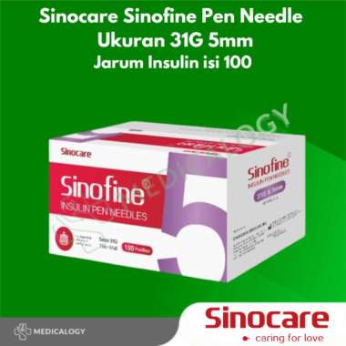 Sinofine Pen Needle Jarum Insulin 31G 5mm isi 100