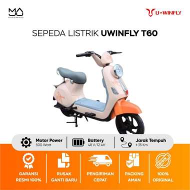Sepeda Listrik Uwinfly T60 450 Watt - Garansi Resmi Orange