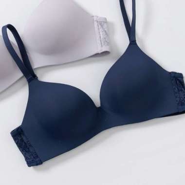 Young Hearts Bra Comfy Feminine Wireless Y23-20280B 34B/075 Navy