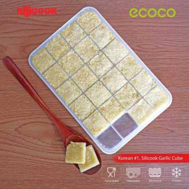 Garlic Cube - Kotak Penyimpan Makanan, Cetakan Parutan Bawang, Cetakan Parutan Wortel Silicook Tutup