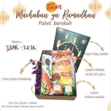 Paket Hampers Barokah | Pepes Bandeng + Olahan Ayam + Sambal | Dapoer Intan
