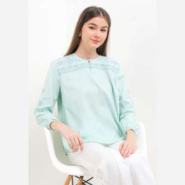 Hush Puppies Kk Anka Lbl Blouse Wanita L Sage