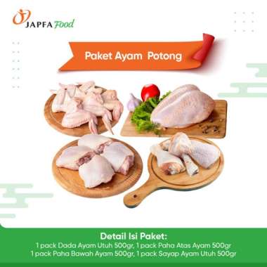Paket Ayam Parting Lengkap - Paket Dada, Paha Atas, Paha Bawah, & Sayap Ayam