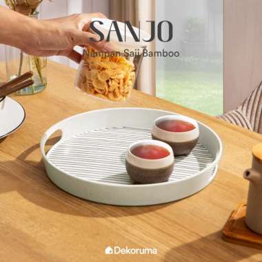 Dekoruma SANJO Nampan Saji Bulat Aesthetic / Tray Diameter 30 CM