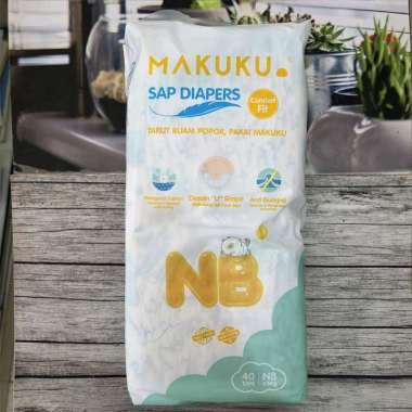 Makuku Air Diapers Comfort Fit NB 40 Pcs Perekat - Diaper Newborn 0-5 Kg