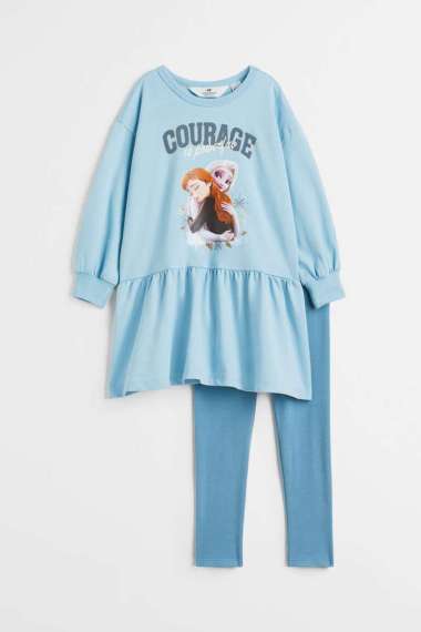 H&M Kids Lic. Rachel Dress Set Turquoise Paiakan Anak (1101161001) 98