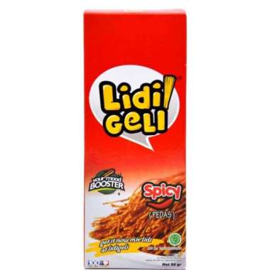 Lidi geli pedas / BBQ 50 gram pedas