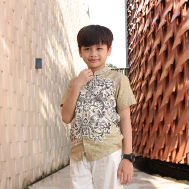 Hadinata Batik Kemeja Anak Koko Dobby Zeki Zahra Raya Series SZ - 6