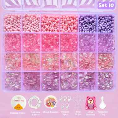 DIY Beads Kit - Manik Manik Gelang - Manik Manik Pasir - SM007 SET 10