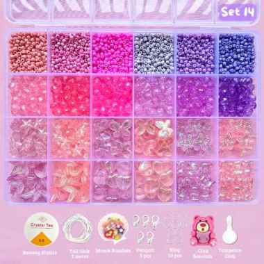 DIY Beads Kit - Manik Manik Gelang - Manik Manik Pasir - SM007 SET 14