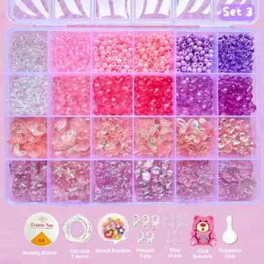 DIY Beads Kit - Manik Manik Gelang - Manik Manik Pasir - SM007 SET 3