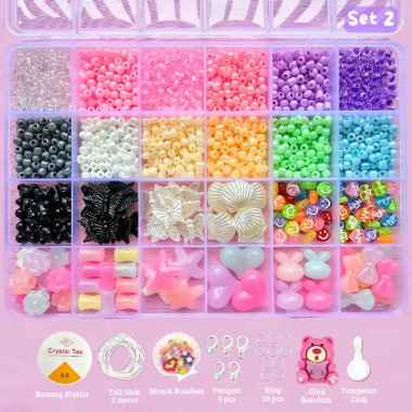 DIY Beads Kit - Manik Manik Gelang - Manik Manik Pasir - SM007 SET 2