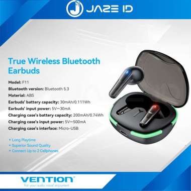 Vention TWS True Wireless Bluetooth 5.3 Earbuds Earphone Headphone F11