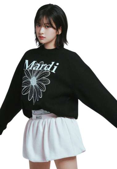 Mardi Mercredi Sweatshirt Flowermardi - Black Sky