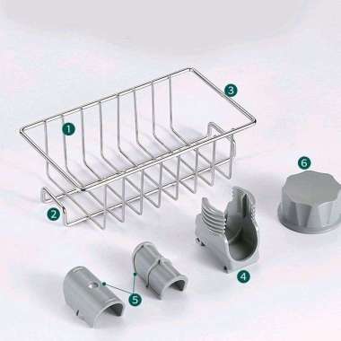 Rak Wastafel Cuci Piring Stainless Portable/ Rak Pengering Gantungan Wastafel Tempat Spon Dapur