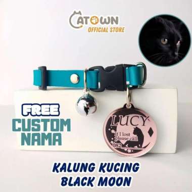 Kalung Kucing Nama Kulit Asli Free Custom Cat Collar Tulis Alamat NoHP Mirrorgold 5 Kuning