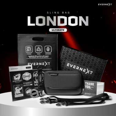 Evernext - Clutch Bag Pria Waterproof Tas Selempang Pria Anti Bara Sling Bag London Multifungsi 3IN1