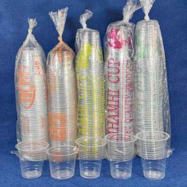 (1 DUS) Gelas plastik murah laku 10oz 12oz 14oz 16oz cup pop ice Tutup cembung