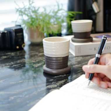 TERUNIK! Cangkir Kopi dan Teh Keramik Cantik - Lumosh Pica Ceramic Mug Small Broken White