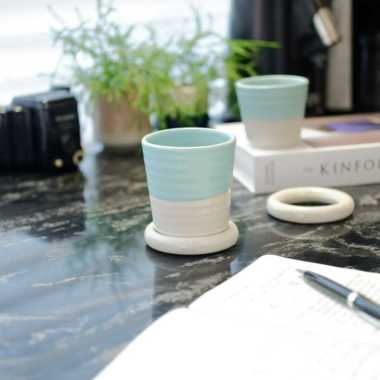 TERUNIK! Cangkir Kopi dan Teh Keramik Cantik - Lumosh Pica Ceramic Mug Small Tosca