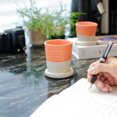 TERUNIK! Cangkir Kopi dan Teh Keramik Cantik - Lumosh Pica Ceramic Mug Medium Orange