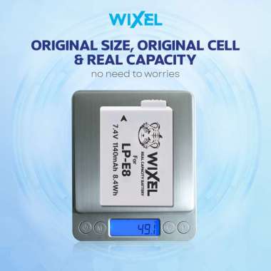 WIXEL Baterai Kamera LP-E8 for Canon EOS 550D / 600D / 650D / 700D / Rebel T2i T3i T4i T5i / Kiss X4