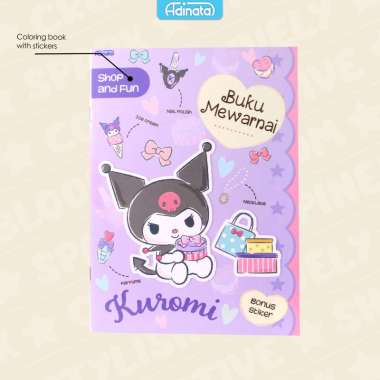 Kuromi Coloring Book L 2532-9814 / Buku Mewarnai / Buku Aktivitas anak / Adinata