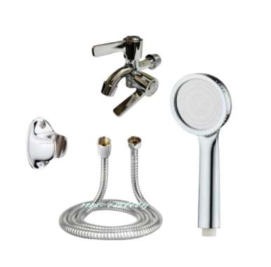 paket kran cabang 3/4 chrome plus hand shower mandi B10 HS 9959+K.C 3/4