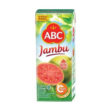 ABC jus jeruk / leci / mangga / jambu / apel / sirsak 250 ml jambu