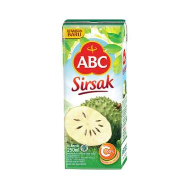ABC jus jeruk / leci / mangga / jambu / apel / sirsak 250 ml sirsak