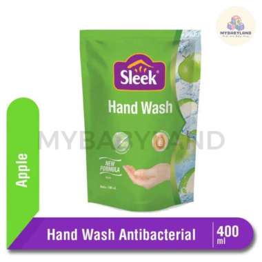Sleek Hand Wash Antibacterial | Sabun Cuci Tangan Varian Buah | Pouch | Botol Sleek HW Apple Pouch 4
