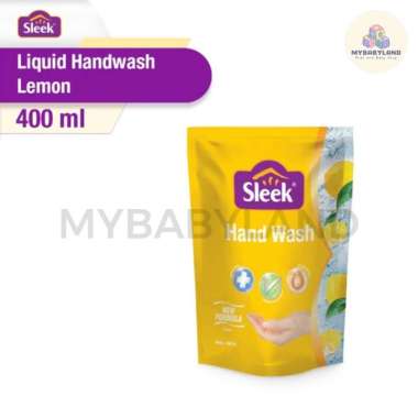 Sleek Hand Wash Antibacterial | Sabun Cuci Tangan Varian Buah | Pouch | Botol Sleek HW Lemon Pouch 4