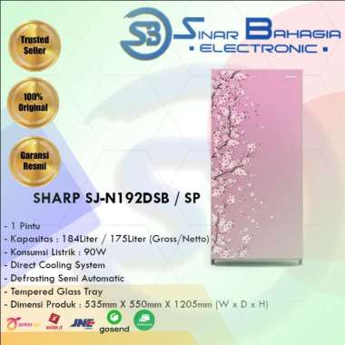 SHARP SJ-N192DSB / SP KULKAS 1 PINTU (KHUSUS BANDUNG)