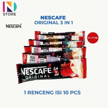 Promo Harga Nescafe Original 3 in 1 per 10 sachet 17 gr - Blibli