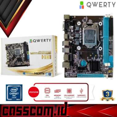 Motherboard QWERTY H81 NVME DDR3 socket Intel LGA 1150