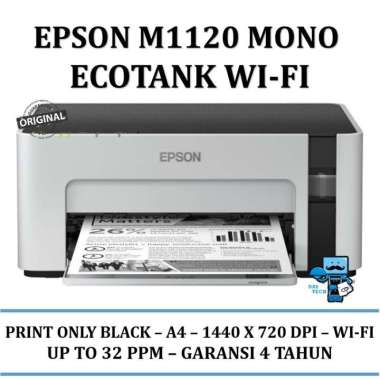 Printer Monokrom Wi-Fi Epson M1120 Tank Printer