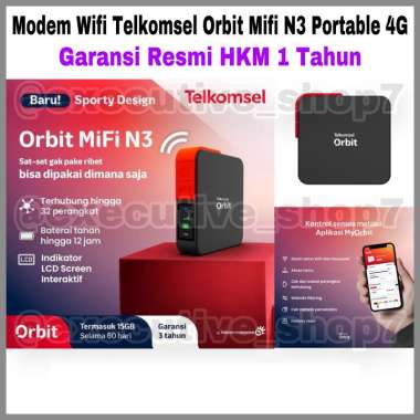 Modem Wifi Telkomsel Orbit Mifi N3 Portable 4G - Garansi Resmi HKM 1 Tahun
