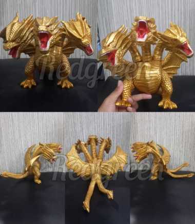 mainan anak action figure monster godzilla gidorah jumbo emas godzilla gidorah gold