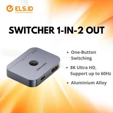 Vention HDMI Switcher 1in2 Out Bidirectional Two-Way 8K@60Hz / 4K@120Hz