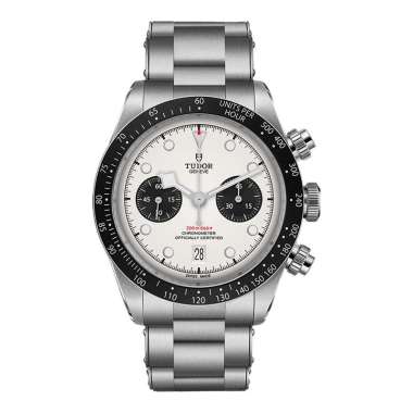 Jam Tangan Pria Tudor Black Bay Chrono M79360N-0002 Panda Chronometer Opaline Dial Stainless Steel S