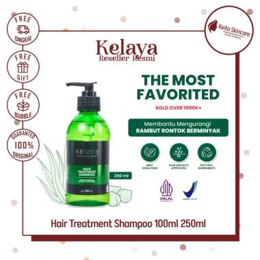 KELAYA Hair Treatment Shampoo Kemiri & Extract Aloe Vera Rambut Rontok 100ml 250ml - Penumbuh Rambut